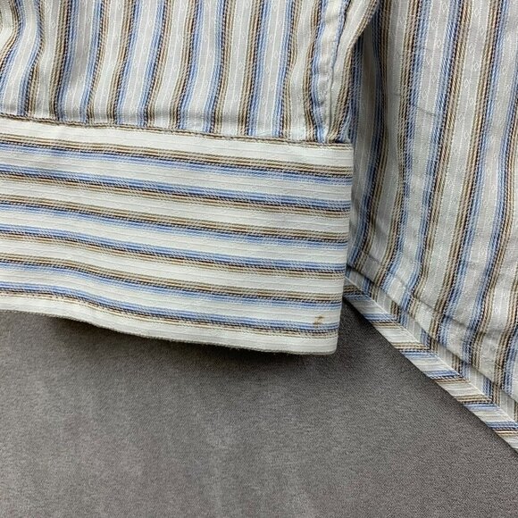 Robert Graham Men Shirt 2XL White Vertical Striped Paisley Button Up Long Sleeve - Picture 2 of 10